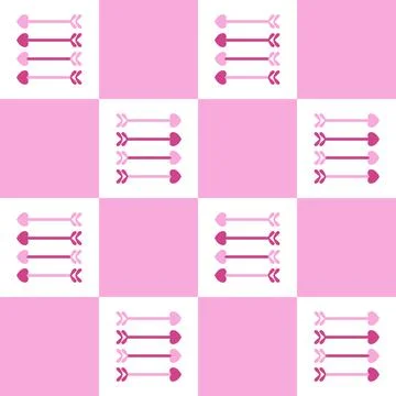 Simple pattern seamless valentines vibes pink color Stock-Illustration