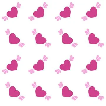 Simple pattern seamless valentines vibes pink color Illustrazione stock