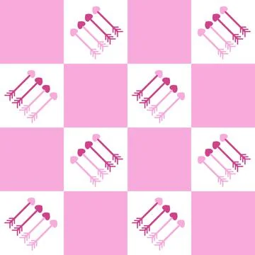 Simple pattern seamless valentines vibes pink color Stock-Illustration