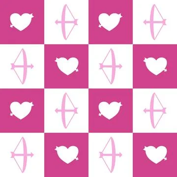 Simple pattern seamless valentines vibes pink color Stock Illustration