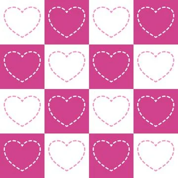 Simple pattern seamless valentines vibes pink color Illustrazione stock