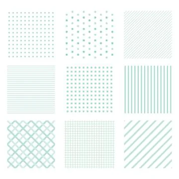Simple pattern set Stock Illustration