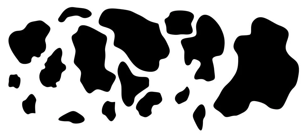 Simple pattern, small and big dot for textile design. Abstract coloring of a cow Stockillustratie