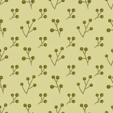 Simple pattern with a twig Illustrazione stock