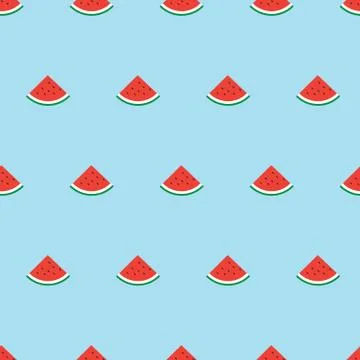 Simple pattern with watermelon slices Illustrazione stock