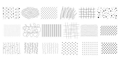 Simple patterns for filling shapes or backgrounds Stock Illustration