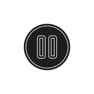 Simple Pause Vector Icon Stock Illustration