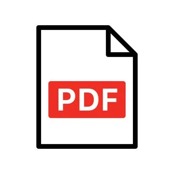 Simple PDF extension file icon. Electronic Document. Vector. Illustrazione stock