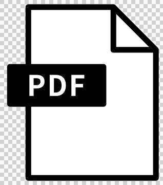Simple PDF file icon. PDF title on paper. Stock Illustration