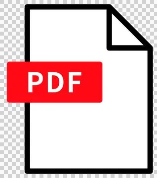 Simple PDF file icon. PDF title on paper. Stock Illustration