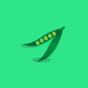 Simple pea vegetables vektor design Stock Illustration