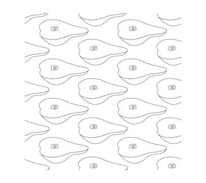 A simple pear in doodle style. Seamless pattern. Illustrazione stock