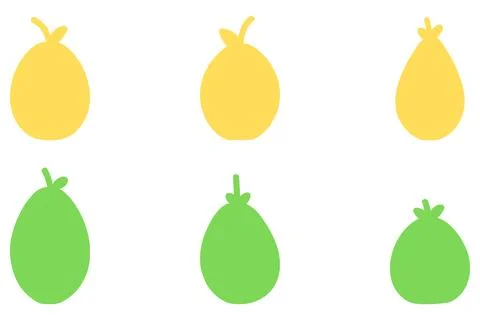 Simple pear fruit icon set Stock Illustration