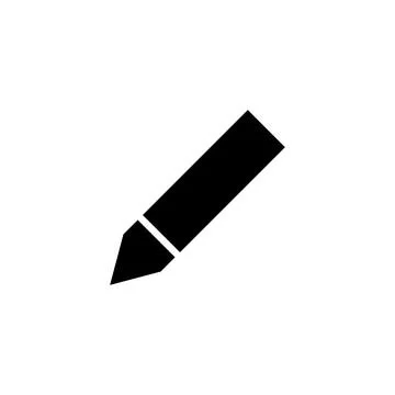 Simple pen icon in black. Vector. Stock Illustration