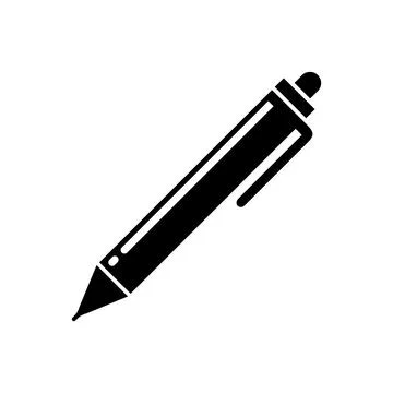 Simple Pen Icon Vector Template Stock Illustration
