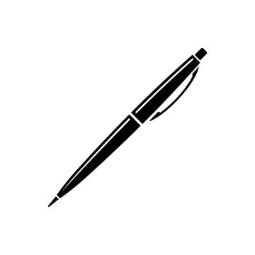 Simple Pen Icon Vector Template Stock Illustration
