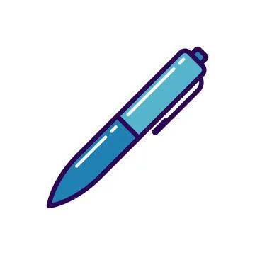 Simple Pen Icon Vector Template Stock Illustration