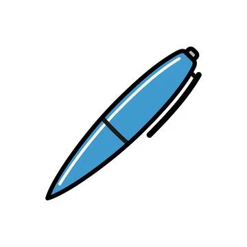 Simple Pen Icon Vector Template Stock Illustration