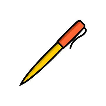 Simple Pen Icon Vector Template Ilustración de archivo