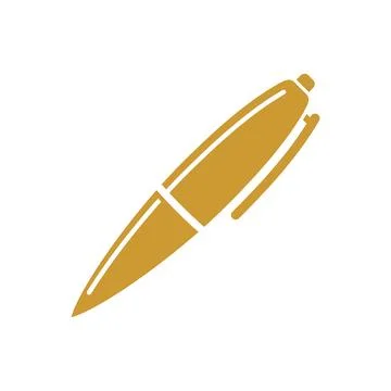 Simple Pen Icon Vector Template Stock Illustration