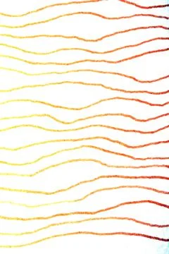 Simple pen ink wavy scribble lines yellow on a white background Stock Photos