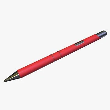 Simple Pen Red 3D Model