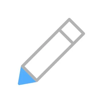 Simple pencil icon. Concept of writing, editing, and creativity. Illustrazione stock