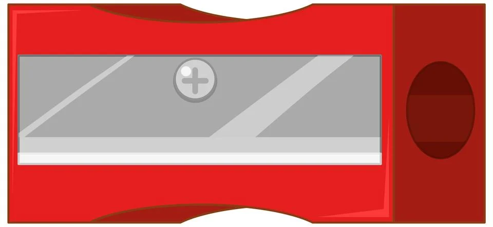 Simple pencil sharpener on white background Stock Illustration