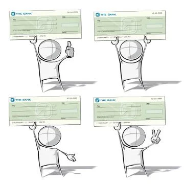 Simple people - check Stock Illustration
