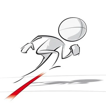 Simple people - go Stock Illustration