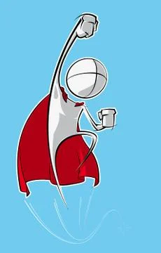 Simple people - superhero Stock Illustration