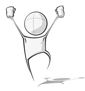 Simple people - victory Stock Illustration