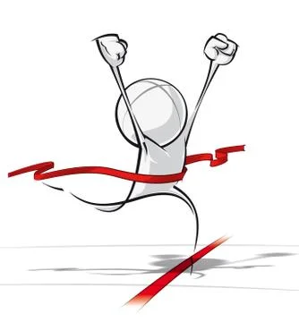 Simple people - winning Stock Illustration