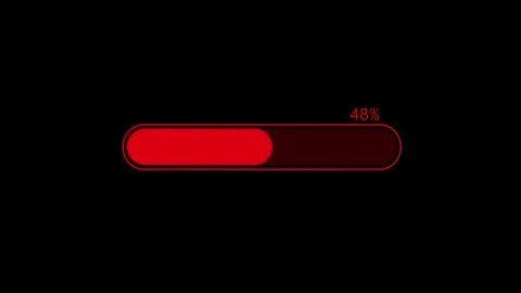 Simple percent progress bar showing loading or completion status animation Stock Footage 337182704