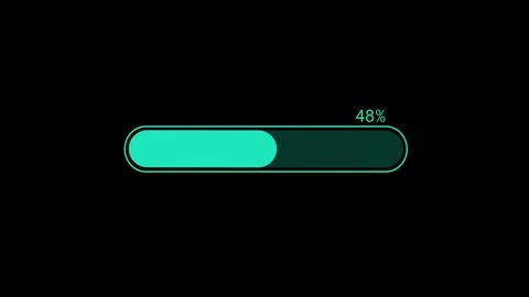 Simple percent progress bar showing loading or completion status animation Stock Footage 337182707
