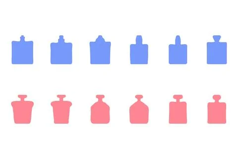 Simple perfume bottle icon set Stock Illustration