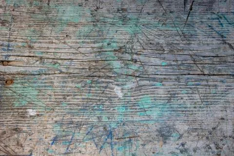 Simple photo background pattern of old wooden plank with cracks and scratches Stock Photos