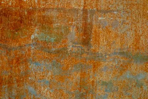 Simple photo background pattern of rust iron sheet with free space for promo Stock Photos