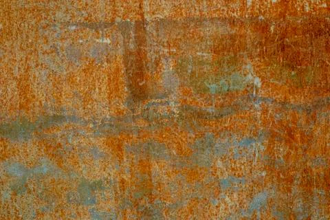 Simple photo background pattern of rust iron sheet with free space for promo Stock Photos