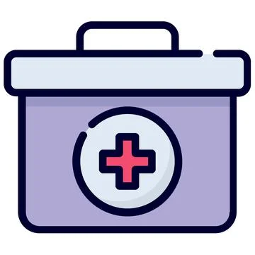 A simple pie chart icon with three segments in vibrant colors. Ideal for Stock Illustration