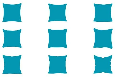 Simple pillow illustration design set Stock Illustration