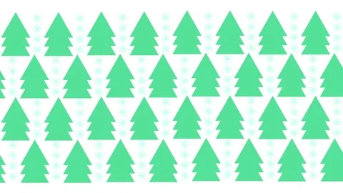 Simple pine tree and snowflake shape two tone color 動画素材 258200776