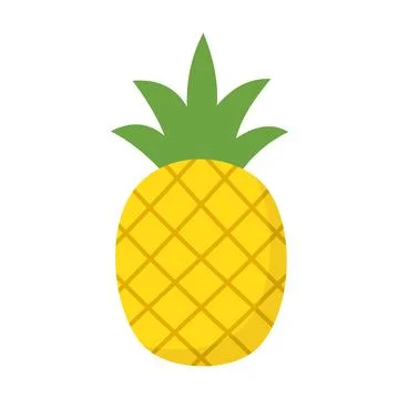 Simple Pineapple Fruit Icon Illustration Vector Template Stock Illustration