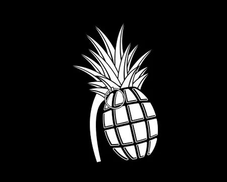 Simple pineapple grenade Stock Illustration