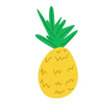 A simple pineapple icon, an item for menus, banners, and postcards. Stock Illustration