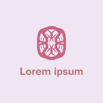 Simple Pink Abstract Logo Design Art EPS10 Stock Illustration