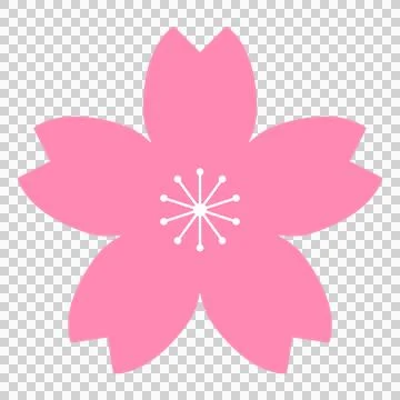 Simple pink cherry blossom icon Stock-Illustration