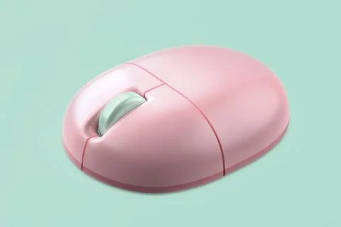 Simple pink computer mouse 스톡 일러스트