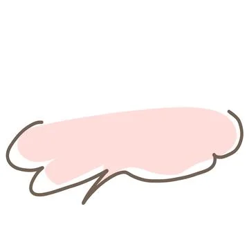 Simple pink handwritten speech bubble isolated イラスト素材