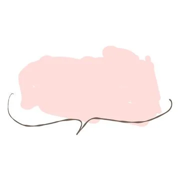 Simple pink handwritten speech bubble isolated イラスト素材